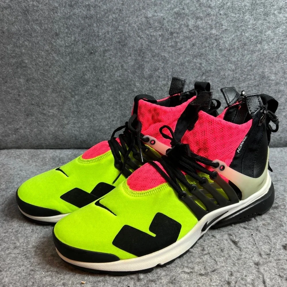 Nike Air Presto Mid x Acronym Volt Hot Lava Black 844672-100 Mens Sneaker 11
